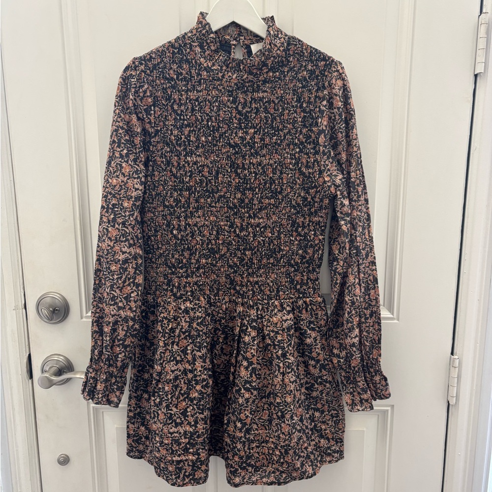 Cleobella Floral Smocked Mini Dress L - Picture 2 of 10